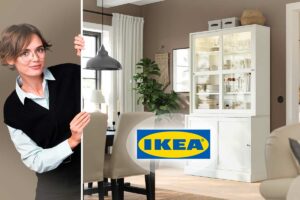 Credenza in legno massiccio Havsta di Ikea