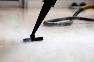 Fughe nere in bagno pulire con il vapore