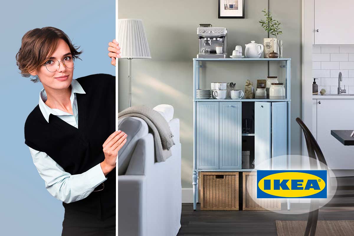mobile SÅGMÄSTARE di IKEA in metallo grigio-azzurro