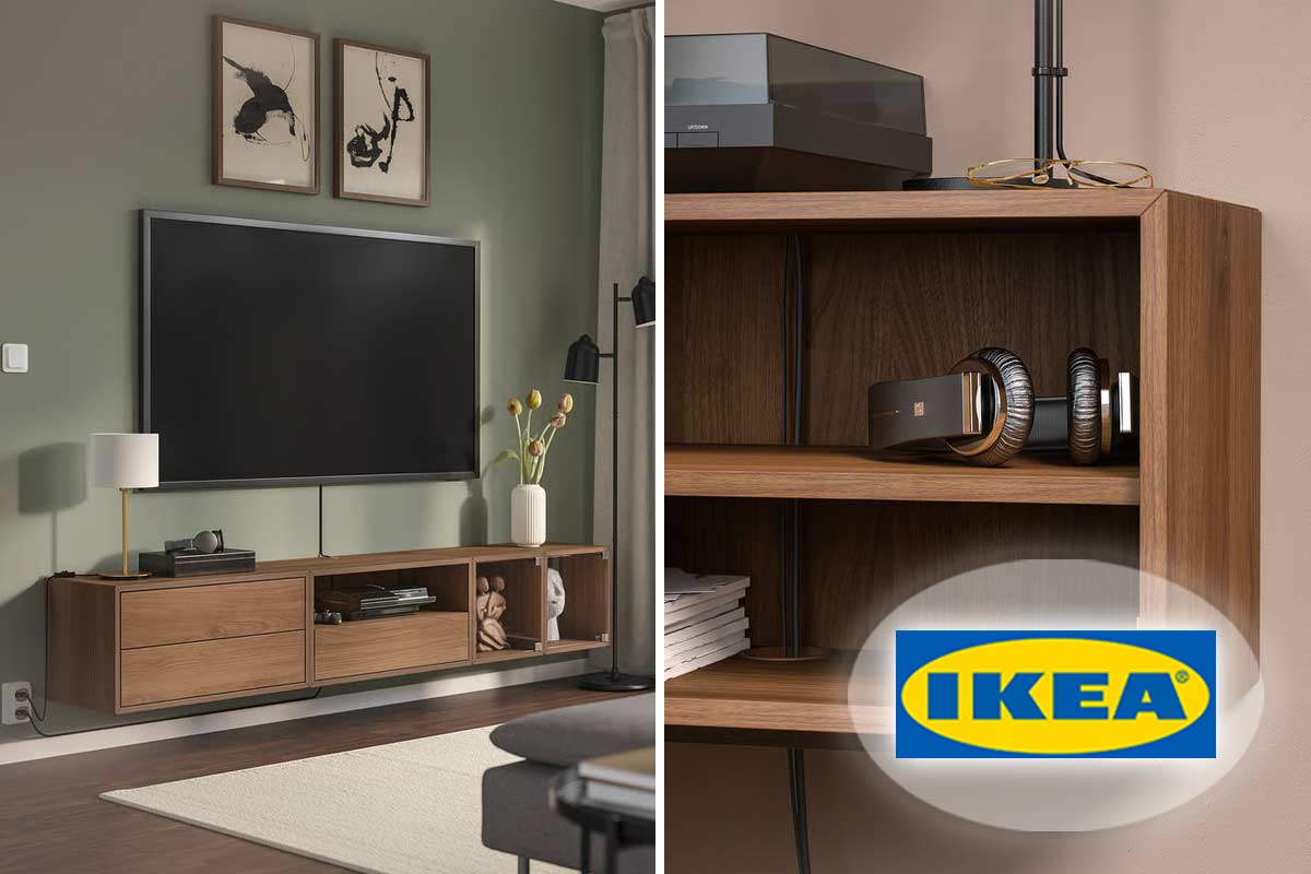 Mobile TV sospeso IKEA EKET effetto.