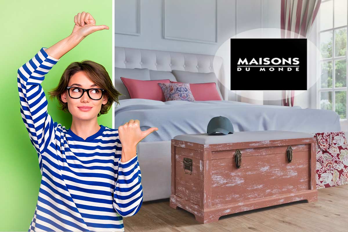 panca Maisons du Monde in stile country