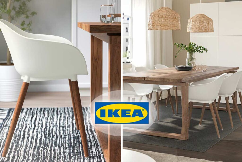 IKEA MÖRBYLÅNGA: il fascino del rovere naturale in un set pranzo per 6 persone