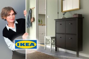 scarpiera HEMNES marrone-nero fine serie