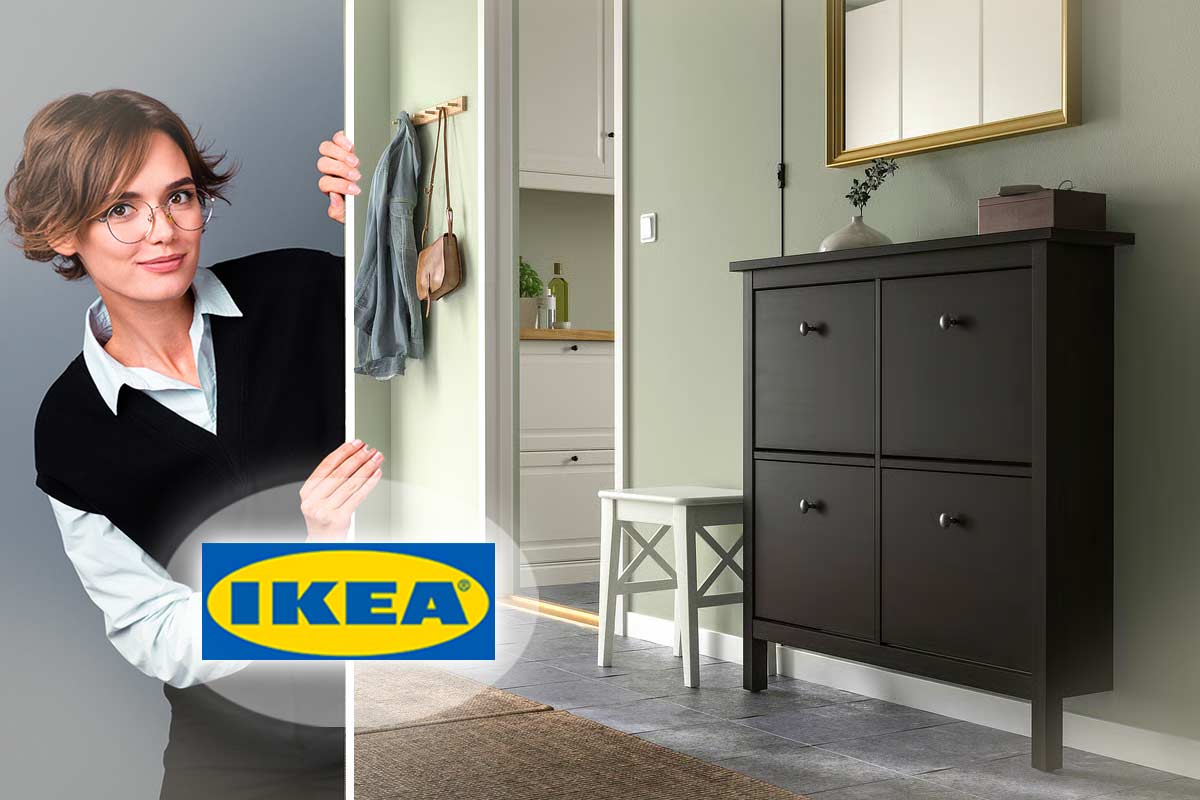 scarpiera HEMNES marrone-nero fine serie