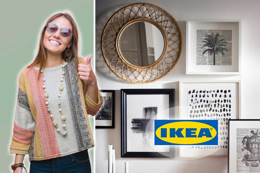 Specchio IKEA GRINSBOL: come arredare in stile boho chic con il rattan intrecciato a mano