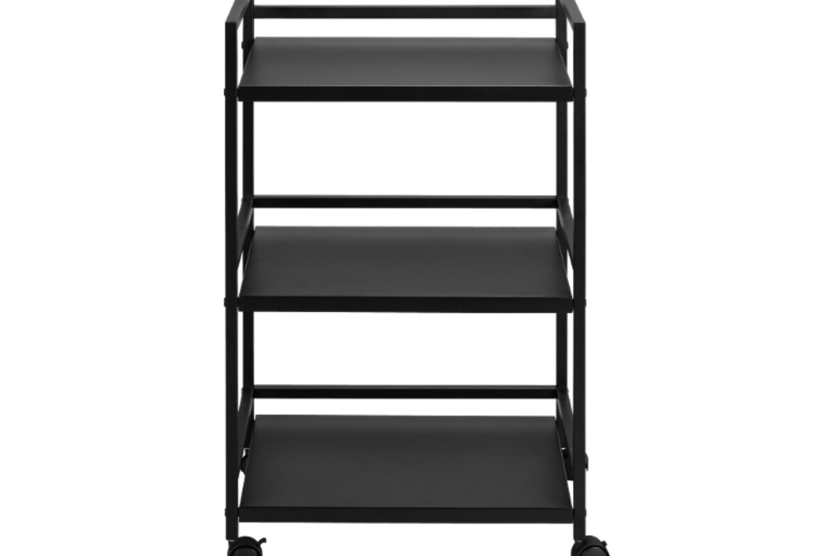 Carrello portavivande Livarno nero a tre ripiani