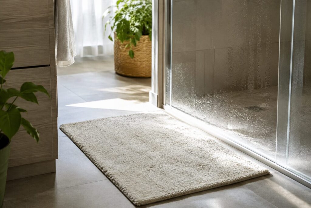 Tappetini del bagno che puzzano con il caldo? Il lavaggio leggero che evita l’odore di umido