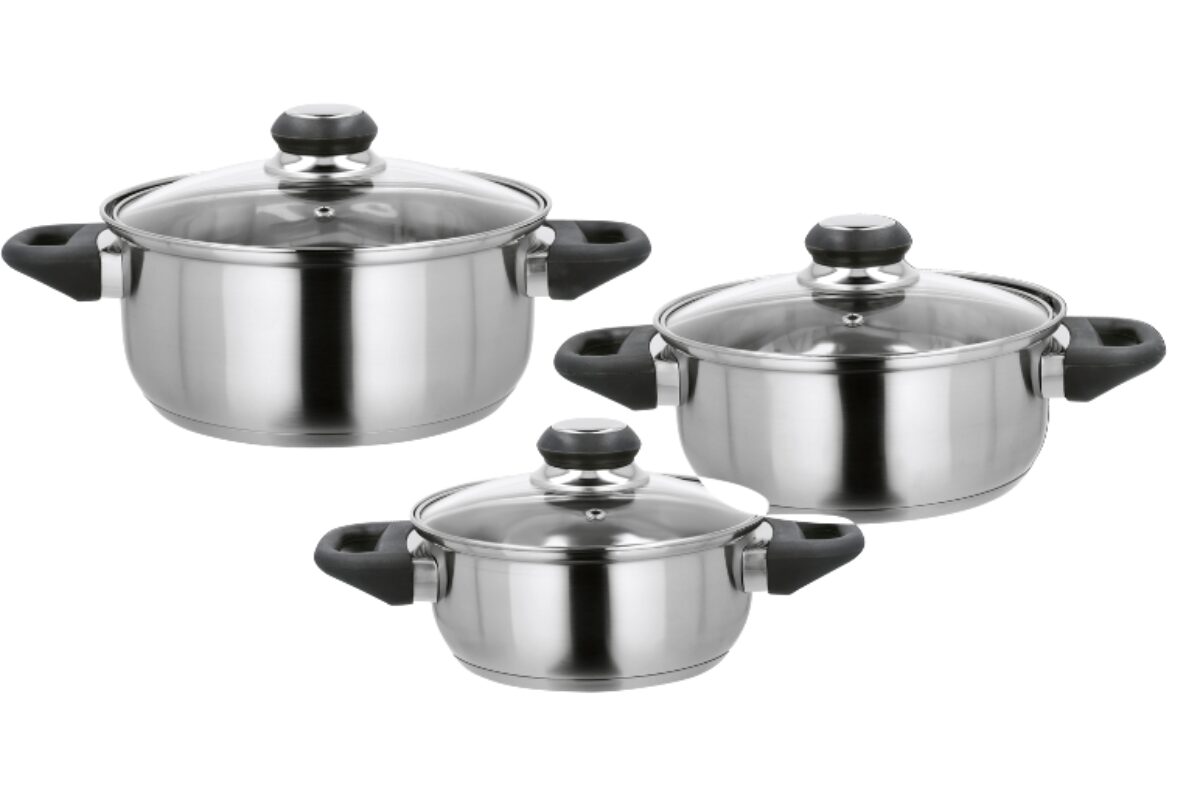 Set pentole in acciaio Silvercrest 6 pezzi in offerta da Lidl