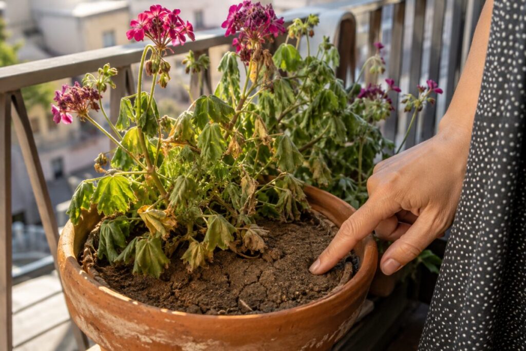 Terra staccata dal vaso al rientro? Bagna lentamente prima di rinvasare la pianta